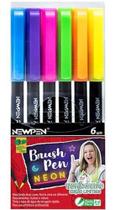Brush Pen Neon C/6 Cores Newpen