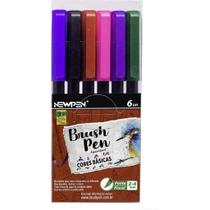 Brush Pen NewPen - 6 Cores Básicas