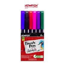 Brush Pen NEWPEN Cores Basicas 6 Cores