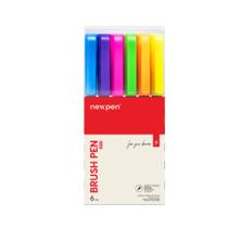 Brush Pen Newpen NEON 06 Cores - NEWPEN