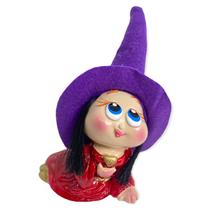 Bruxa Mary 11 cm Poção do Amor Lilás em resina 47-557/12