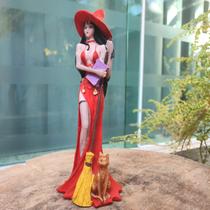 Bruxa Sabrina Feiticeira Da Sedução Resina 20,5 Cm Vermelha