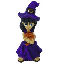 Bruxinha Com Pet 10003 Em Resina 16Cm