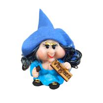 Bruxinha Zoe do Signo de Resina Signo Virgem Cor Azul Claro