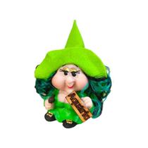 Bruxinha Zoe dos Signos de Resina Signo Aquário Cor Verde