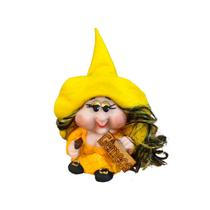 Bruxinha Zoe dos Signos de Resina Signo Gêmeos Cor Amarelo