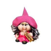 Bruxinha Zoe dos Signos de Resina Signo Touro Cor Pink