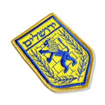 BSC0001-001 Brasão Jerusalém Israel Patch Bordado 6,2x8,7 cm BSC0001-001 Brasão Jerusalém Israel Patch Bordado 6,2x8,7 cm