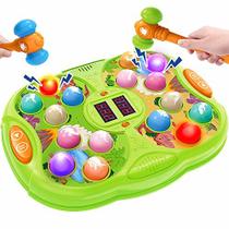 Bstoyder Pound A Mole Game, Whack A Dinosaur Game Toy for Toddler, Interactive Educational Toy with 2 Hammers, Sound & Light, PK Mode, Birthday Gift for Age 3, 4, 5, 6, 7, 8 Year Old Kid Boy Girl