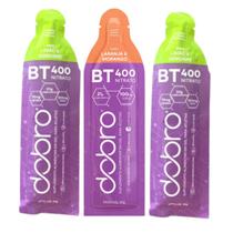 BT Nitrato 400 Gel 3 Sachês Carboidrato Beterraba Dobro todos sabores eficiência energética hidratação aumenta a resistência à fadiga