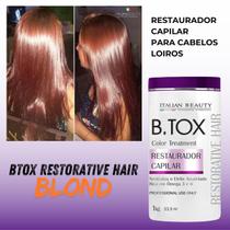 Btox alisamento detok restoractive hair terapia italian bealty liso loiras perect blonde 1000ml Btox alisamento detok restoractive hair terapia italian bealty liso loiras perect blonde 1000ml