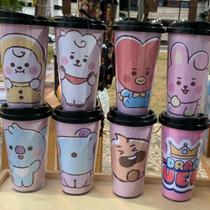 BTS - Copo de Plástico com Tampa BT21 480ml