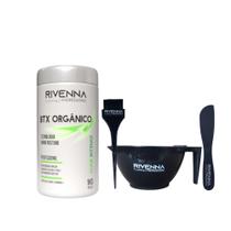 Btx Orgânico 1kg + Kit de Cumbuca, Pincel e Espátula - Rivenna Professional