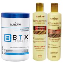 Btx Orghanic 1kg + Kit Verniz Shampoo e Condicionador - Plancton