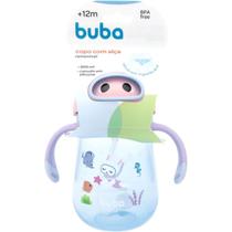 Buba Copo Canudo com Alça Removível Mergulho Rosa 300ml +12M