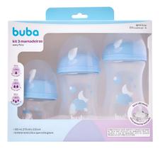 Buba Kit 3 Mamadeiras Easy Flow 120/270 e 330ml Buba - Azul