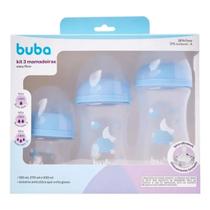 Buba Kit 3 Mamadeiras Easy Flow Nuvem Azul 120ml, 270ml e 330ml Buba Kit 3 Mamadeiras Easy Flow Nuvem Azul 120ml, 270ml e 330ml