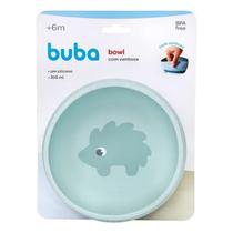 Buba Tigela em Silicone com Ventosa Porco Espinho Cloudy Verde 350ml