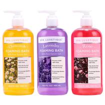 Bubble Bath Spa Luxetique com sal Epsom, camomila, rosa, lavanda
