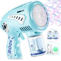 Bubble Gun Bubble Machine para crianças com 72 furos recarregável