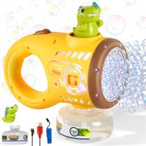 Bubble Gun Dolanus Dino Bubble Blaster para crianças de 3 a 8 anos Bubble Gun Dolanus Dino Bubble Blaster para crianças de 3 a 8 anos
