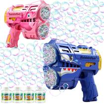 Bubble Guns Toileum, pacote com 2 lâmpadas LED, recarregáveis para crianças