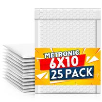 Bubble Mailer METRONIC 15x25cm, pacote com 25 cm, branco para envio