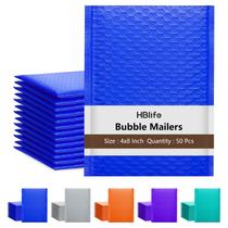 Bubble Mailers HBlife Blue Poly 10 x 20 cm 50 unidades para envio
