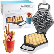 Bubble Waffle Maker- Electric Non stick Hong Kong Egg Waffler Iron Griddle - Pronto em menos de 5 minutos - Guia de Receita Grátis Incluído