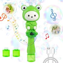Bubble Wand IMYMAX Recarregável Automático Green Frog Kids Bubble Wand IMYMAX Recarregável Automático Green Frog Kids
