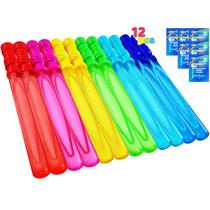 Bubble Wands JOYIN 37 cm para crianças com refil de bolhas, pacote com 12