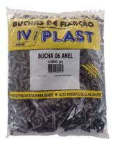 Bucha 06 C/anel Aba Fixação Alvenaria Parede Iv Plast-1000pç