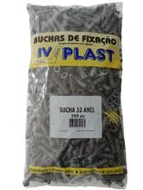 Bucha 10 C/Aba Fixação Alvenaria Concreto Iv Plast - 500pç Bucha 10 C/Aba Fixação Alvenaria Concreto Iv Plast - 500pç