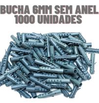 Bucha 6mm Para Fixação Sem Anel Pacote Com 1000 Unidades
