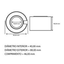 Bucha amort.barra torcao diant.mbb axor (80x40x46) nac compa Bucha amort.barra torcao diant.mbb axor (80x40x46) nac compa