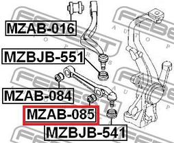 Bucha centro braço reto Ford Fusion 2006/2009 - Febest Bucha centro braço reto Ford Fusion 2006/2009 - Febest
