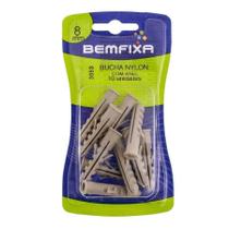 Bucha com Anel 08mm com 10 Peças - Bemfixa