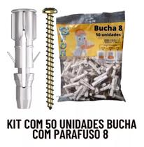 Bucha Com Parafuso Kit Para Tijolo Baiano Bloco Parede Oca