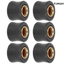 Bucha De Borracha Universal Preta 10mmx20mm Para Amortecedor Traseiro De Moto (6 Unidades) Bucha De Borracha Universal Preta 10mmx20mm Para Amortecedor Traseiro De Moto (6 Unidades)