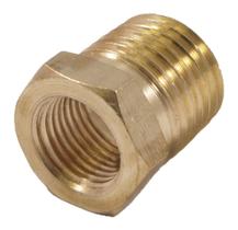 Bucha de encaixe de latão Forney 75534 1/8" NPT fêmea para 1/4" macho NPT