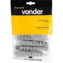 Bucha De Fixação 12 Mm Cartela Com 4 Peças Vonder