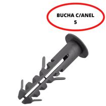Bucha de Fixação 5 mm com Anel com 1000 peças COM ABA