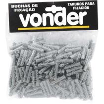 Bucha de Plástico Para Fixação 6 mm, Cartela com 200 Peças, Vp6, Vonder