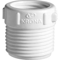 Bucha De Redução Roscável 1" X 3/4" Branca 210 Krona - Pvc Para Instalações Provisórias E Condução Bucha De Redução Roscável 1" X 3/4" Branca 210 Krona - Pvc Para Instalações Provisórias E Condução