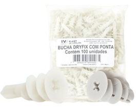 Bucha Dryfix Com Ponta Para Drywall E Gesso 100 Pc IV Plast Bucha Dryfix Com Ponta Para Drywall E Gesso 100 Pc IV Plast