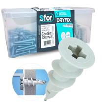 Bucha Dryfix Parafuso Kit 200 Peças Gesso C/ Caixa Sfor Bucha Dryfix Parafuso Kit 200 Peças Gesso C/ Caixa Sfor