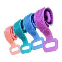 Bucha Esponja Escova De Banho Silicone Lava Costas Top