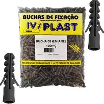 BUCHA FIXACAO 8mm SEM ANEL 1000 PECAS
