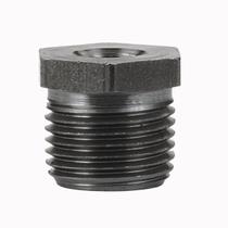 Bucha hexagonal Billco Corp 1/2" MPT x 1/4" MPT em aço preto