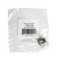 Bucha hexagonal Billco Corp preta 1/4" x 1/8" MPT